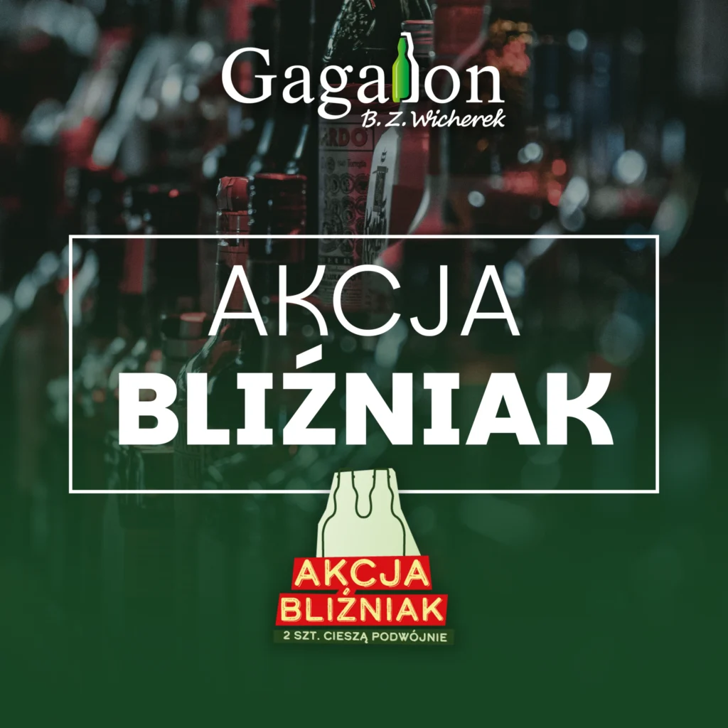 Akcja Bliźniak – okładka gazetki Gagalon z podwójną butelką i hasłem „2 szt. cieszą podwójnie”