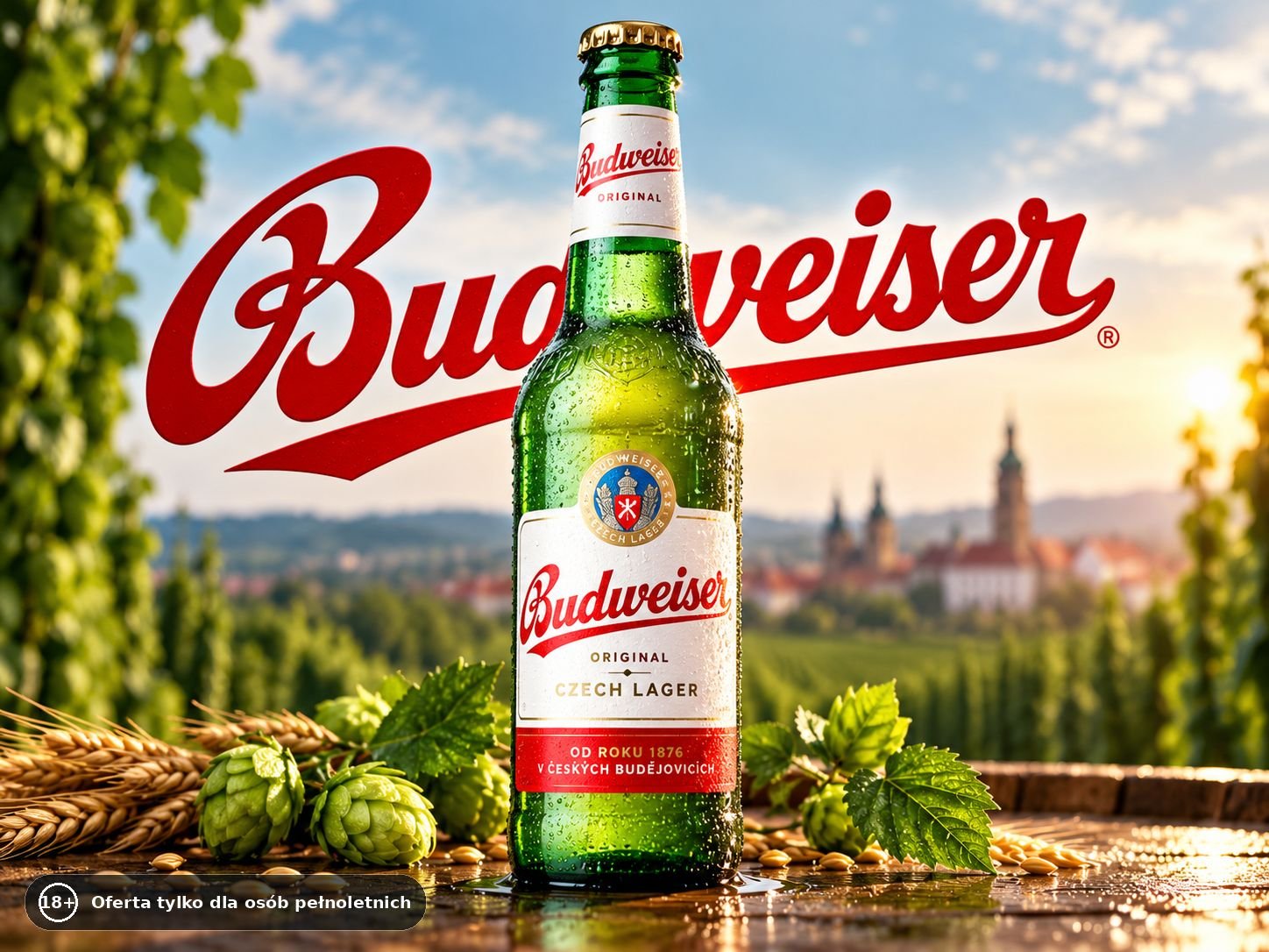 Butelka piwa Budweiser Original Czech Lager