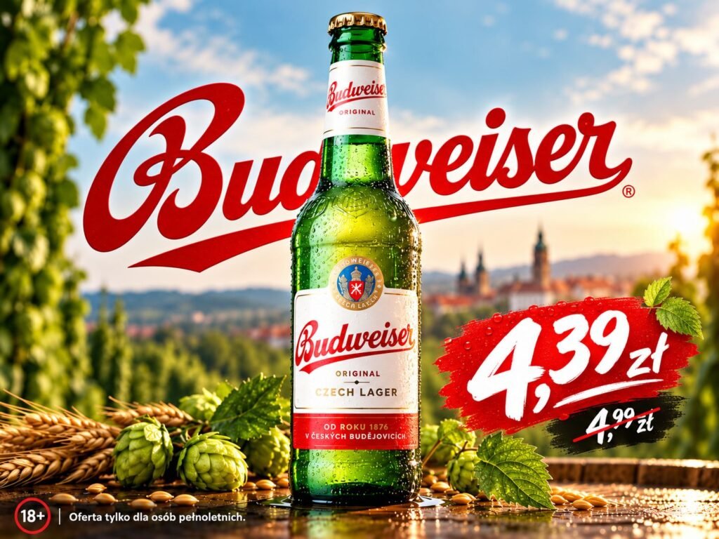 Piwo Budweiser Original w promocji za 4,39 zł